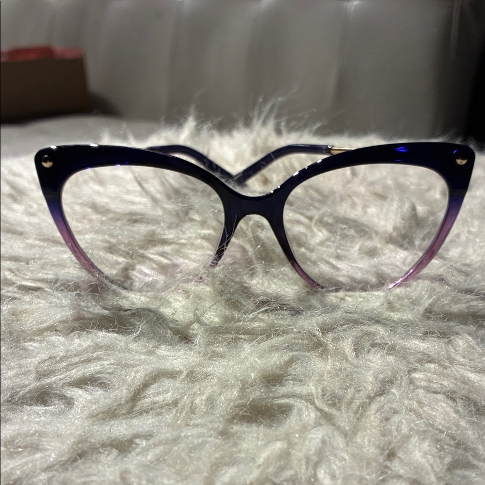 Purple Gradient Cat-Eye Glasses